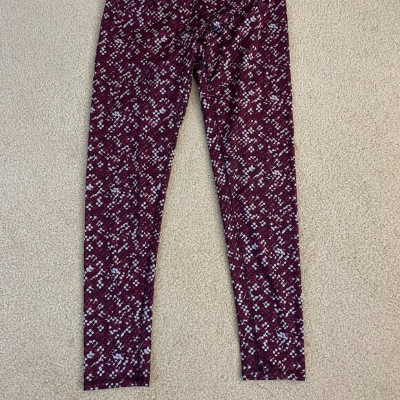 RBX Burgundy/Plum and Gray Leggings with Form-Fitting Design - Picture 1 of 5